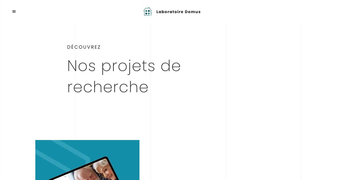 Nos projets de recherche - Laboratoire Domus UDS
